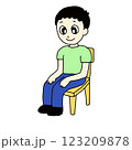 座る　動作のイラスト 123209878