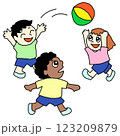 遊ぶ　動作のイラスト 123209879