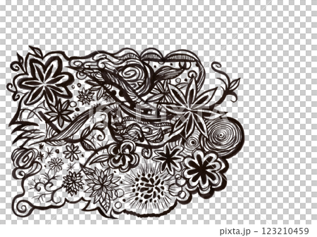 花、植物など（素材・イラスト・ビジュアルアート含む） 123210459