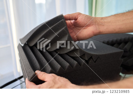 Acoustic Foam Panel specifically designed for effective Soundproofing and Treatment solutions Acoustic Foam Panel specifically designed for effective Soundproofing and Treatment solutions 123210985