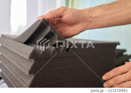 Acoustic Foam Panel specifically designed for effective Soundproofing and Treatment solutions Acoustic Foam Panel specifically designed for effective Soundproofing and Treatment solutions 123210991