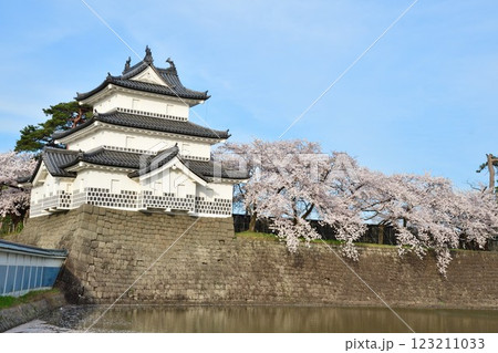 春の新発田城と桜（新潟県） 123211033