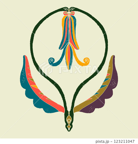 vector design of yoga lotus with colorful flowers vector design of yoga lotus with colorful flowers 123211047
