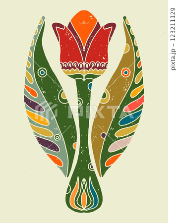 floral pattern with feathers floral pattern with feathers 123211129
