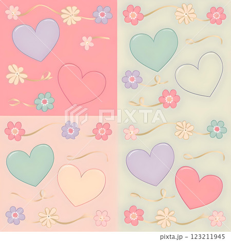 cute romantic heart of background 123211945
