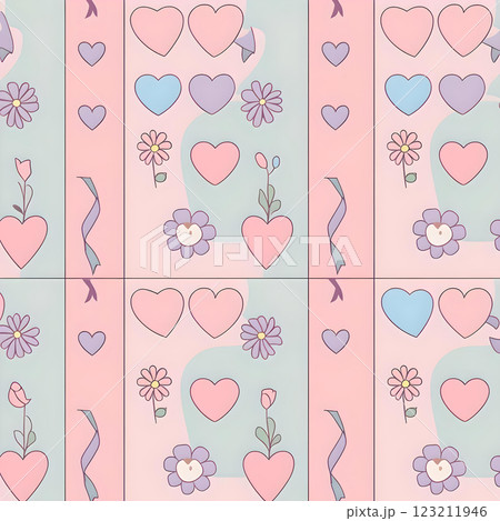 cute romantic heart of background 123211946