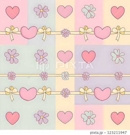 cute romantic heart of background 123211947