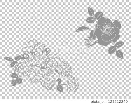 バラのフレームイラスト ベクター素材 バラのフレームイラスト ベクター素材 123212240