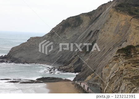 バスク地方スマイヤのサンテルモ教会から見た断崖絶壁 バスク地方スマイヤのサンテルモ教会から見た断崖絶壁 123212391