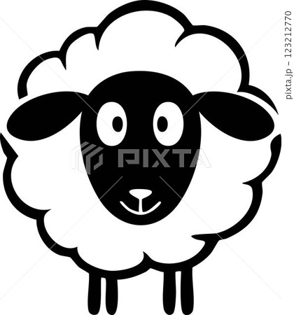 Cartoon vector sheep drawn Logo 123212770