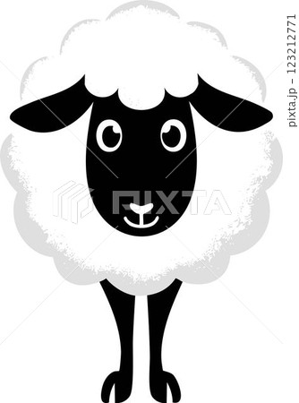 Cartoon vector sheep drawn Logo Cartoon vector sheep drawn Logo 123212771