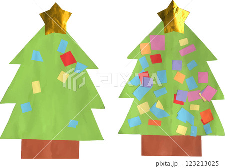 子供が制作したクリスマスツリー 子供が制作したクリスマスツリー 123213025