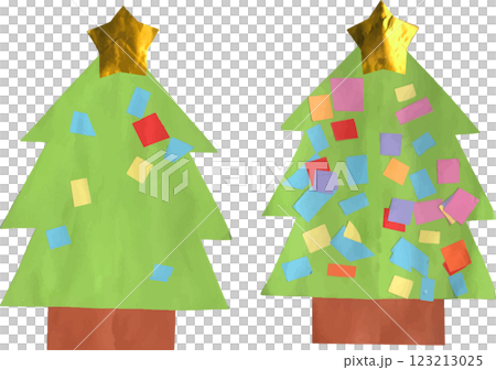 子供が制作したクリスマスツリー 子供が制作したクリスマスツリー 123213025