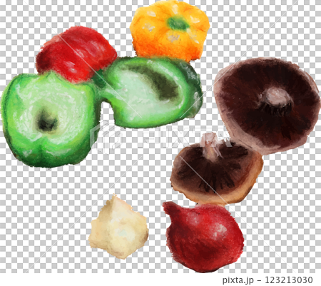 野菜のパステル画 123213030