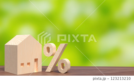 The House and percent for Property or Real estate  concept 3d Rendering 123213210