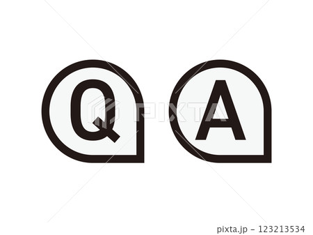 シンプルフラットなQ&Aアイコン シンプルフラットなQ&Aアイコン 123213534