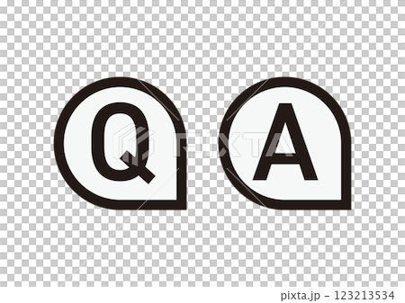 シンプルフラットなQ&Aアイコン シンプルフラットなQ&Aアイコン 123213534