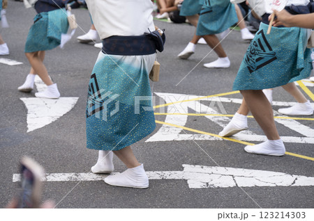 夏の風物詩阿波踊り 夏の風物詩阿波踊り 123214303