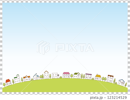居住區影像、背景素材、住宅 123214529