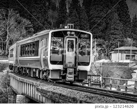 真奈川橋梁を渡るキハ～早春の風景～ 123214620
