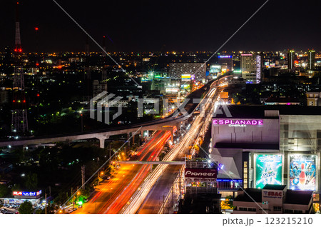 City skyline illuminated at night, Bangkok, Thailand City skyline illuminated at night, Bangkok, Thailand 123215210