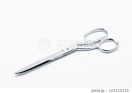 Scissors on a white background 123215233