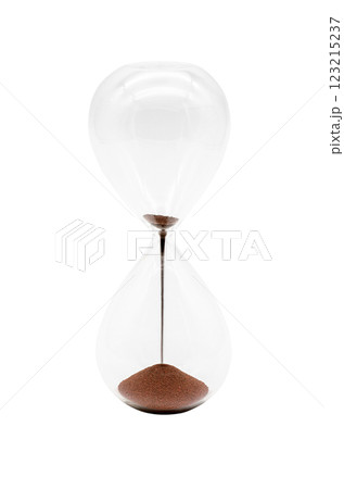 Hourglass with sand flowing inside Hourglass with sand flowing inside 123215237