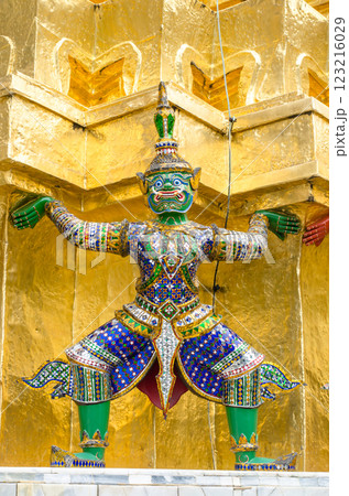 Demon Guardian in Wat Phra Kaew Bangkok Thailand 123216029