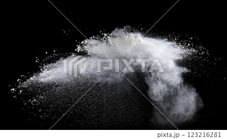 ダイナミックな粉末の飛散テクスチャ1 123216281