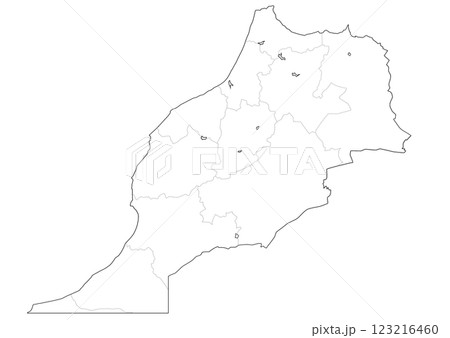 白地図 モロッコ 白地図 モロッコ 123216460