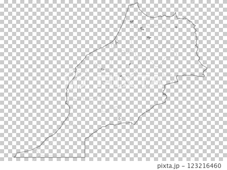 白地図 モロッコ 白地図 モロッコ 123216460