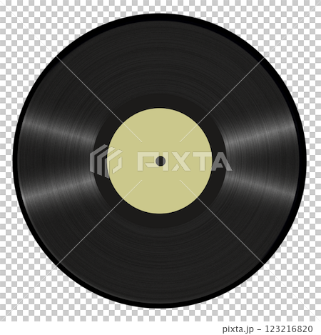 レコードのイラスト　LP　昭和レトロ　PNG　背景透明 123216820