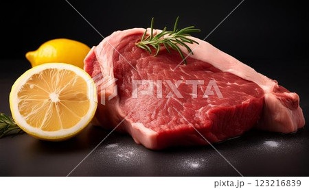 新鮮な生肉とレモンのシズル感5 新鮮な生肉とレモンのシズル感5 123216839