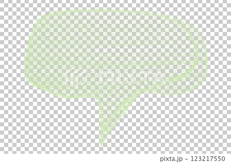 Separate green speech bubble on transparent background 123217550