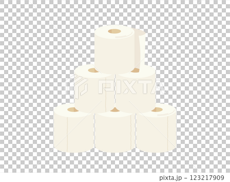 Illustration of a pile of toilet paper 123217909