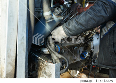 Repair of a diesel generator converted to gas. Repair of a diesel generator converted to gas. 123218829