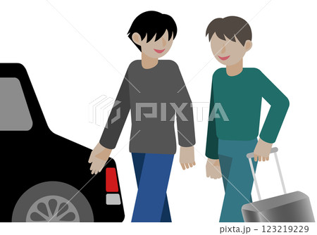 車に誘導する反社会的勢力の人と犯罪に関わると知りながら着いていく人 123219229