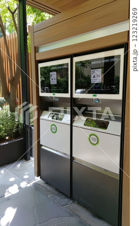 Eco-Friendly Home Recycling Station with Smart Sensors and Interactive Waste Sorting Displays 123219269