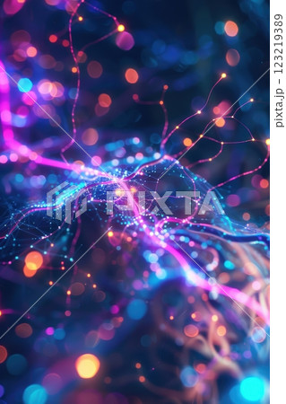 Abstract Visualization of Neon Cognitive Learning Pathways in Virtual Reality 123219389