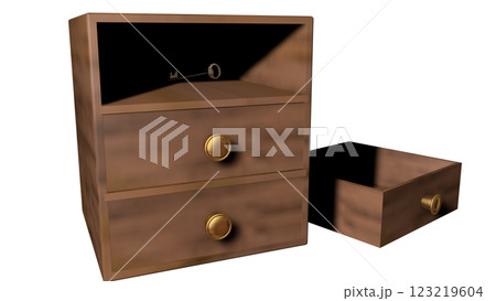 探し物は意外な場所にある(引き出しの奥に落ちていた鍵)背景は透明です 探し物は意外な場所にある(引き出しの奥に落ちていた鍵)背景は透明です 123219604