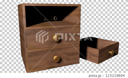 探し物は意外な場所にある(引き出しの奥に落ちていた鍵)背景は透明です 探し物は意外な場所にある(引き出しの奥に落ちていた鍵)背景は透明です 123219604