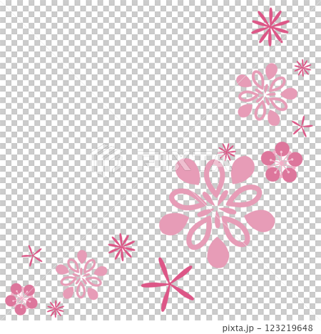 青みのあるピンク色のたくさんの花 青みのあるピンク色のたくさんの花 123219648