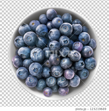 Bowl with Blueberries 123219689