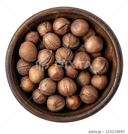 Bowl with Hazelnuts 123219693