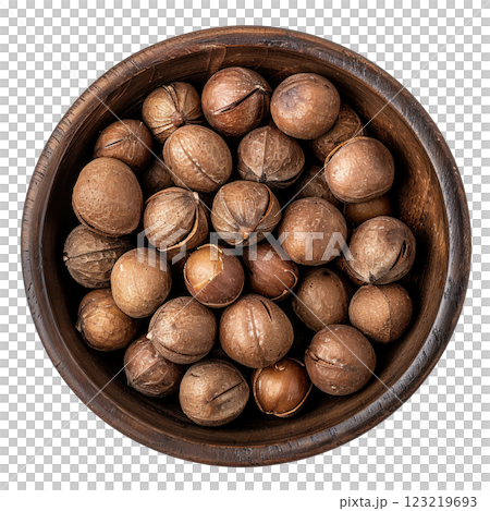 Bowl with Hazelnuts 123219693
