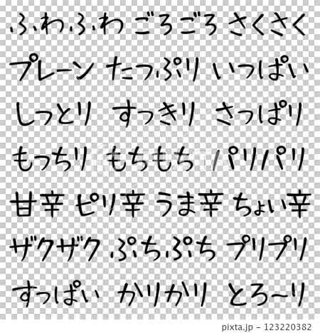 手寫文字：糖果的擬聲詞和擬態詞 123220382