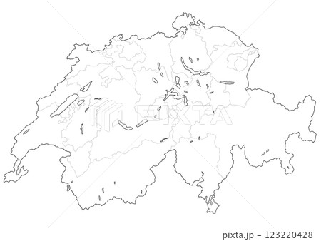 白地図 スイス 白地図 スイス 123220428