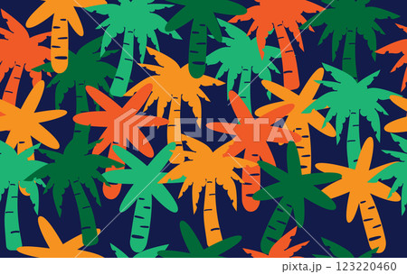 Summer pattern seamless fabric summer season. coconut palm tree on blue background. Designed for background ,wallpaper ,summer pattern ,wrapping paper ,travel ,holiday ,weekend ,vacation ,tropical Summer pattern seamless fabric summer season. coconut palm tree on blue background. Designed for background ,wallpaper ,summer pattern ,wrapping paper ,travel ,holiday ,weekend ,vacation ,tropical 123220460