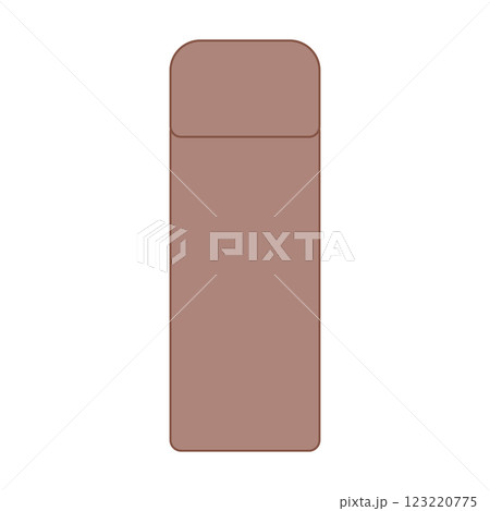 シンプルな茶色い水筒　ツヤなし 123220775