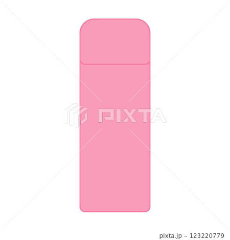 シンプルなピンク色の水筒　ツヤなし 123220779